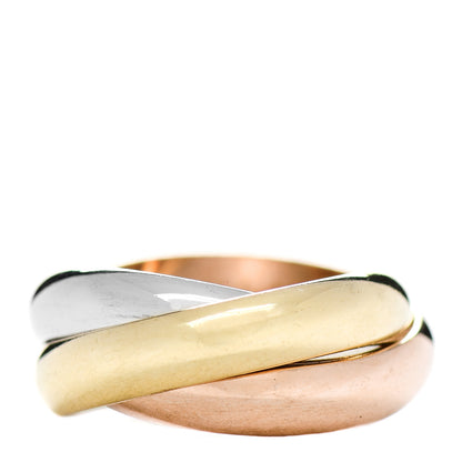 Cartier 18K Pink Yellow White Gold Classic Trinity Ring 51 5.75 3 of 4