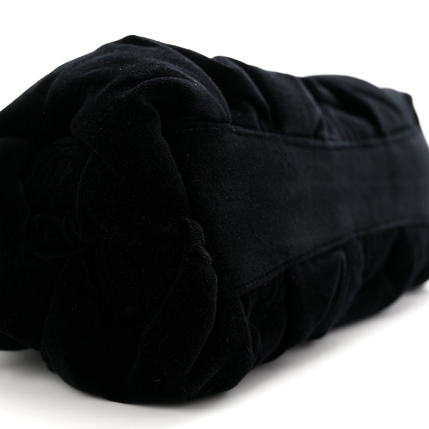Velvet Enamel CC Kiss Lock Clutch Black