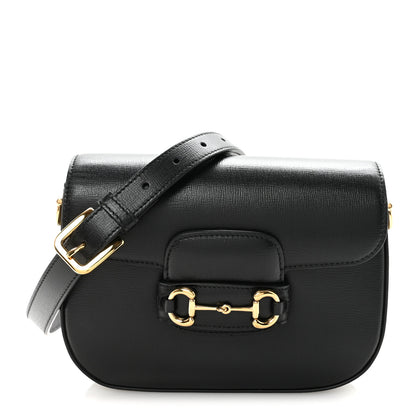 Gucci Azalea Calfskin Web Mini Horsebit 1955 Shoulder Bag Black 1 of 9