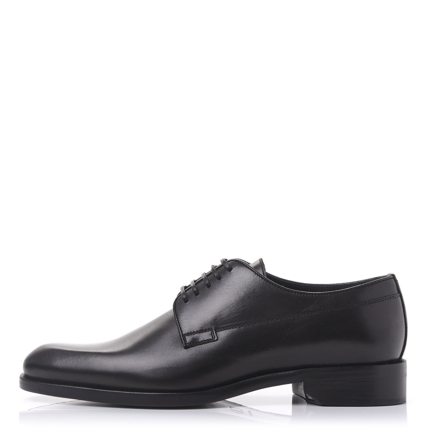 Brushed Calfskin Derby Shoes 39 Black