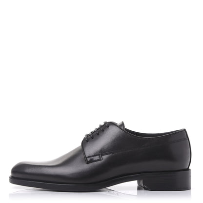 Christian Dior Brushed Calfskin Derby Shoes 39 Black 1 of 8