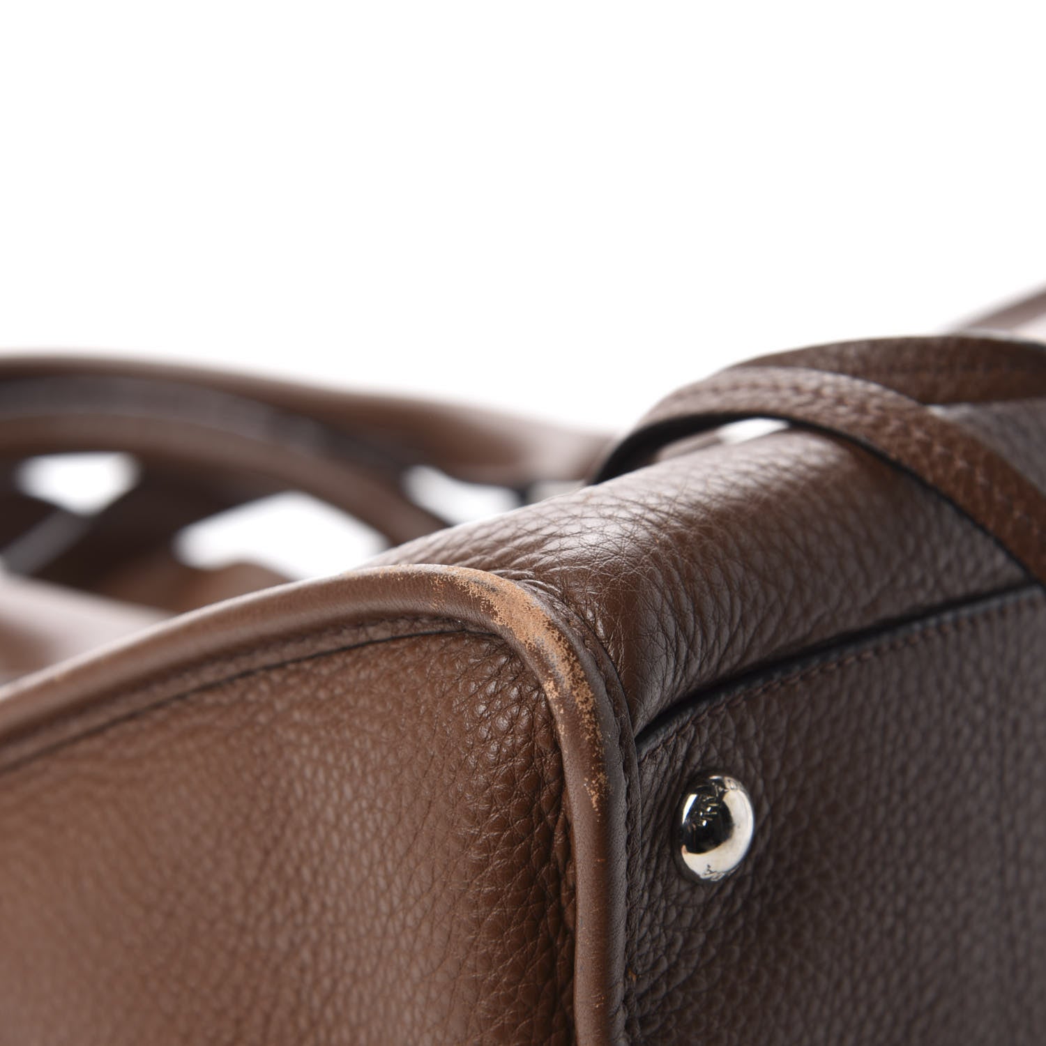Prada Vitello Daino Shopping Satchel Palissandro 9 of 21