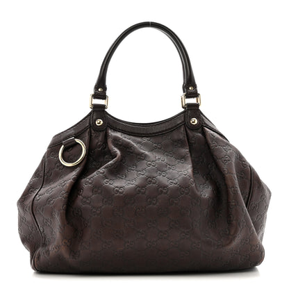 Gucci Guccissima Medium Sukey Tote Chocolate 1 of 17