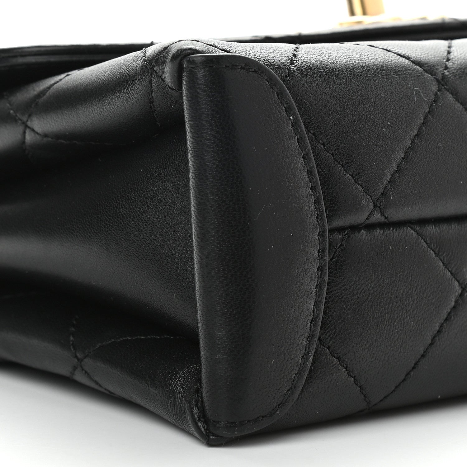 Chanel Lambskin Quilted Mini Trendy Spirit Top Handle Flap Black 5 of 10