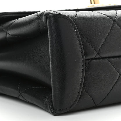 Chanel Lambskin Quilted Mini Trendy Spirit Top Handle Flap Black 5 of 10