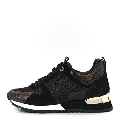 Louis Vuitton Suede Monogram Run Away Sneakers 36.5 Black 1 of 8