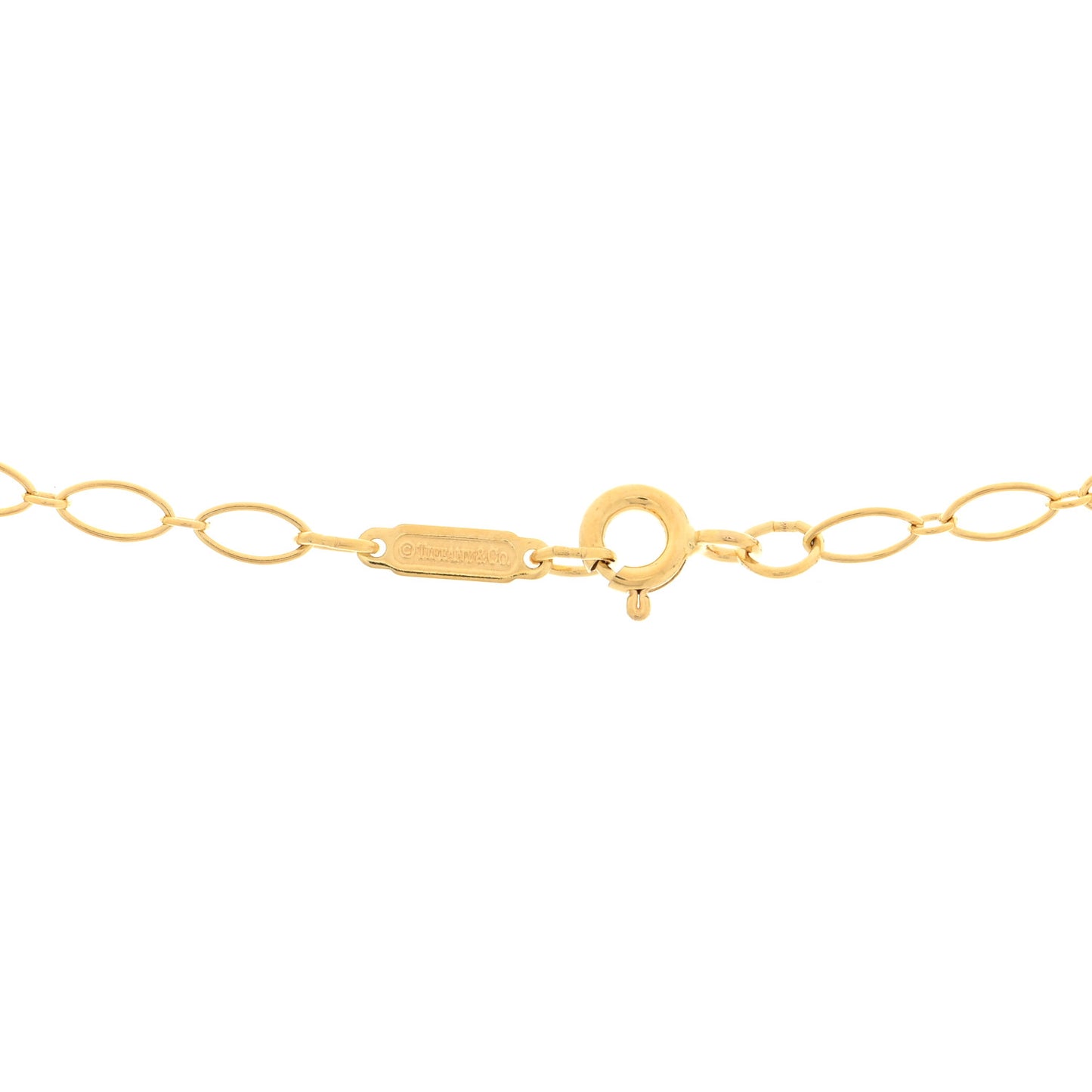 18K Yellow Gold Oval Link Chain Necklace 20"