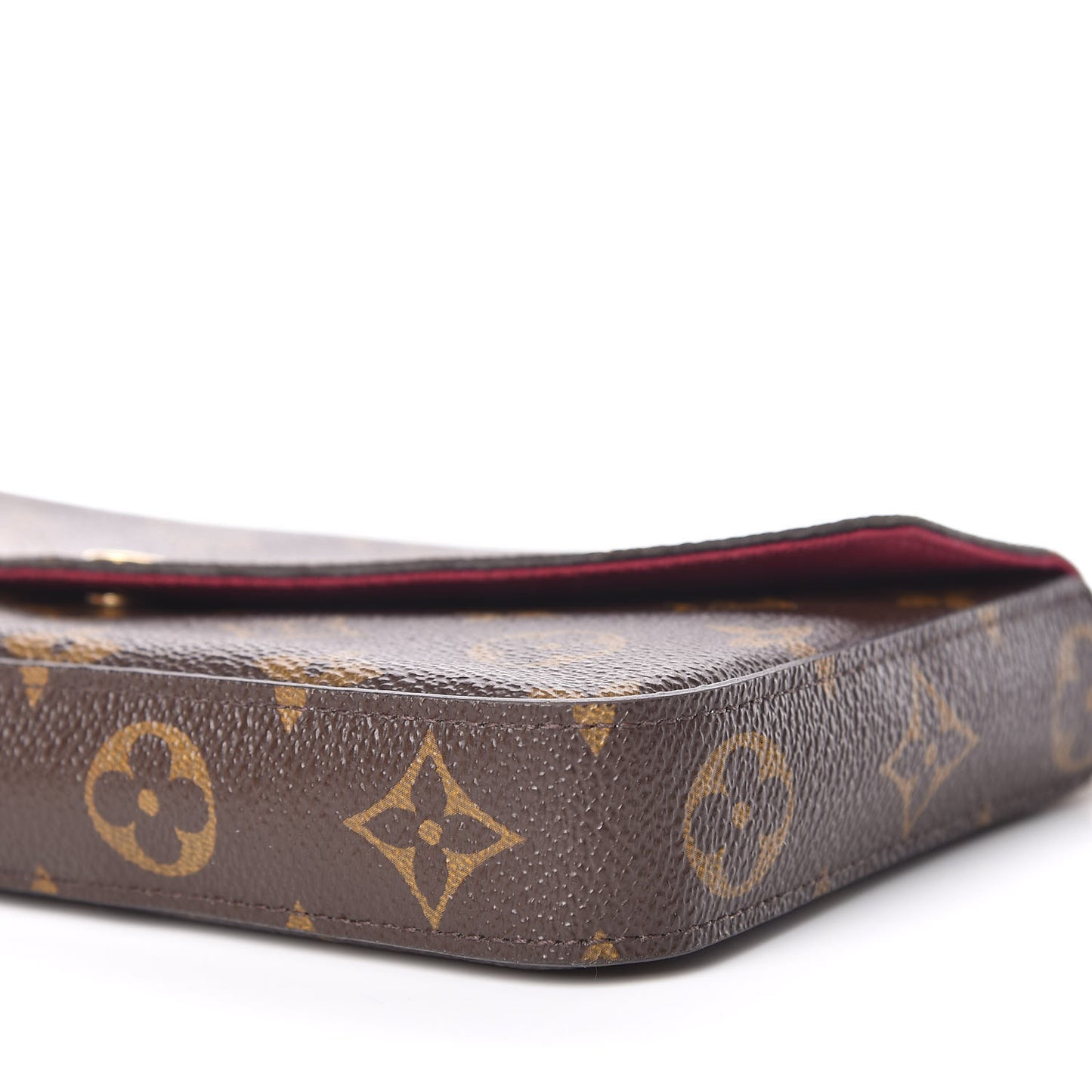 Monogram Pochette Felicie Chain Wallet Fuchsia