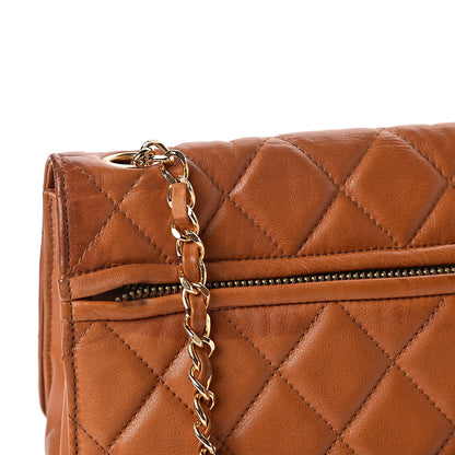 Chanel Calfskin Quilted Single Flap Dark Beige 13 of 16