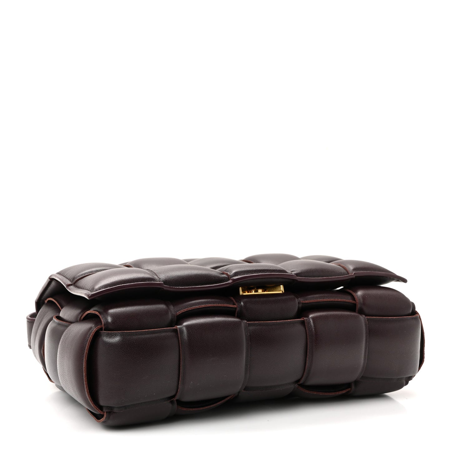 Nappa Maxi Intreccio Padded Cassette Crossbody Bag Grape