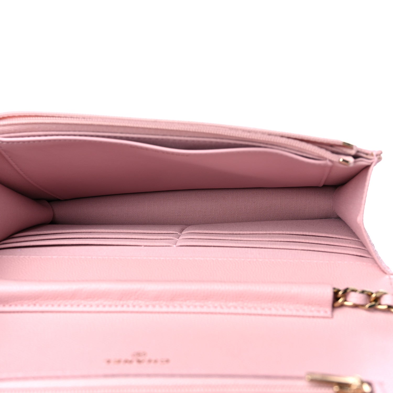 Chanel Caviar Quilted Wallet on Chain WOC Light Pink 5 of 11