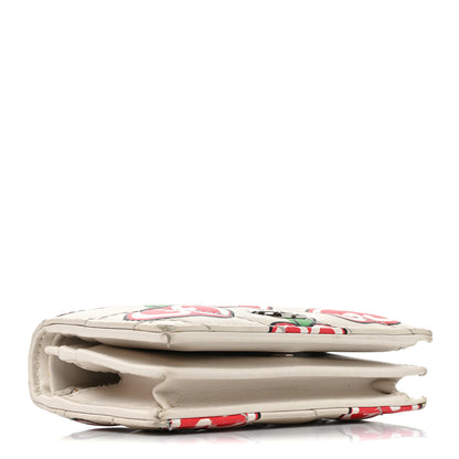 Gucci Calfskin Matelasse Diagonal GG Apple GG Marmont Card Case Wallet Ivory 4 of 10