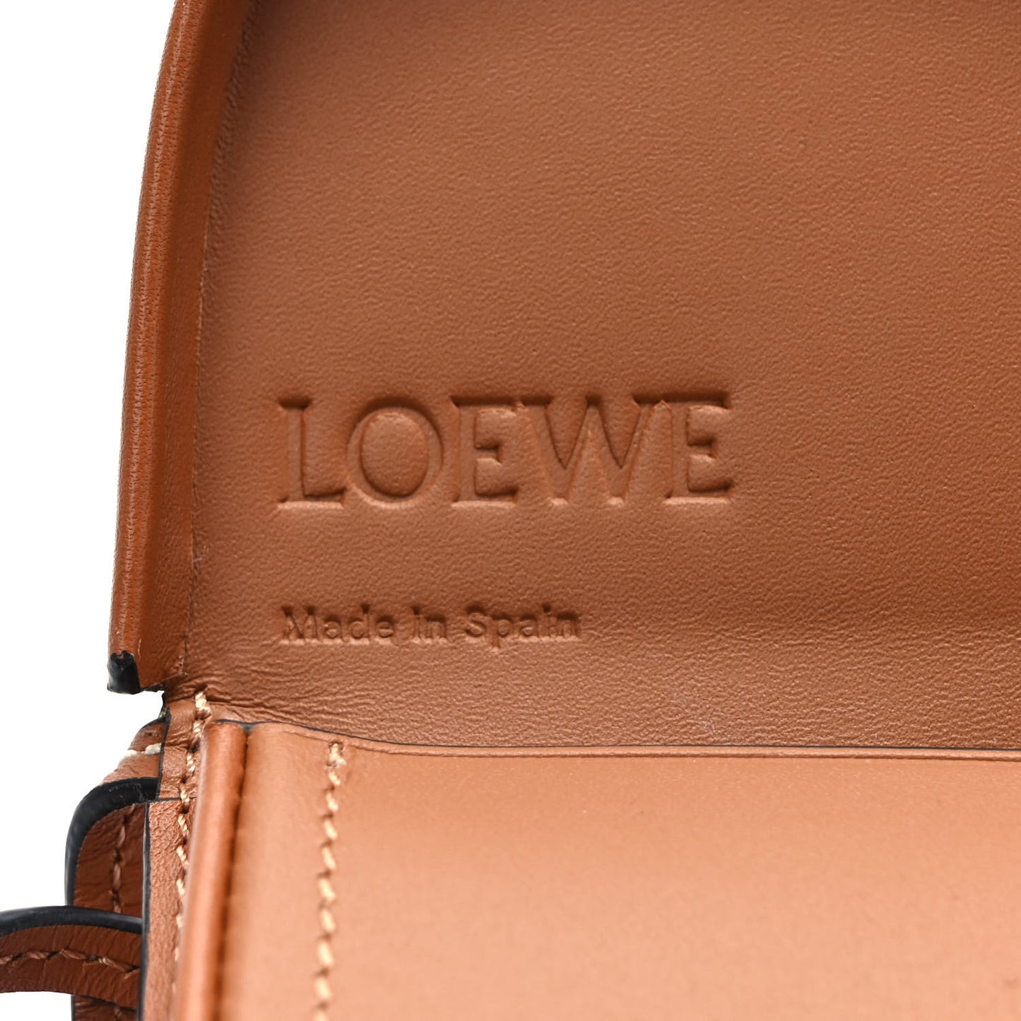 Soft Calfskin Mini Heel Pouch Tan