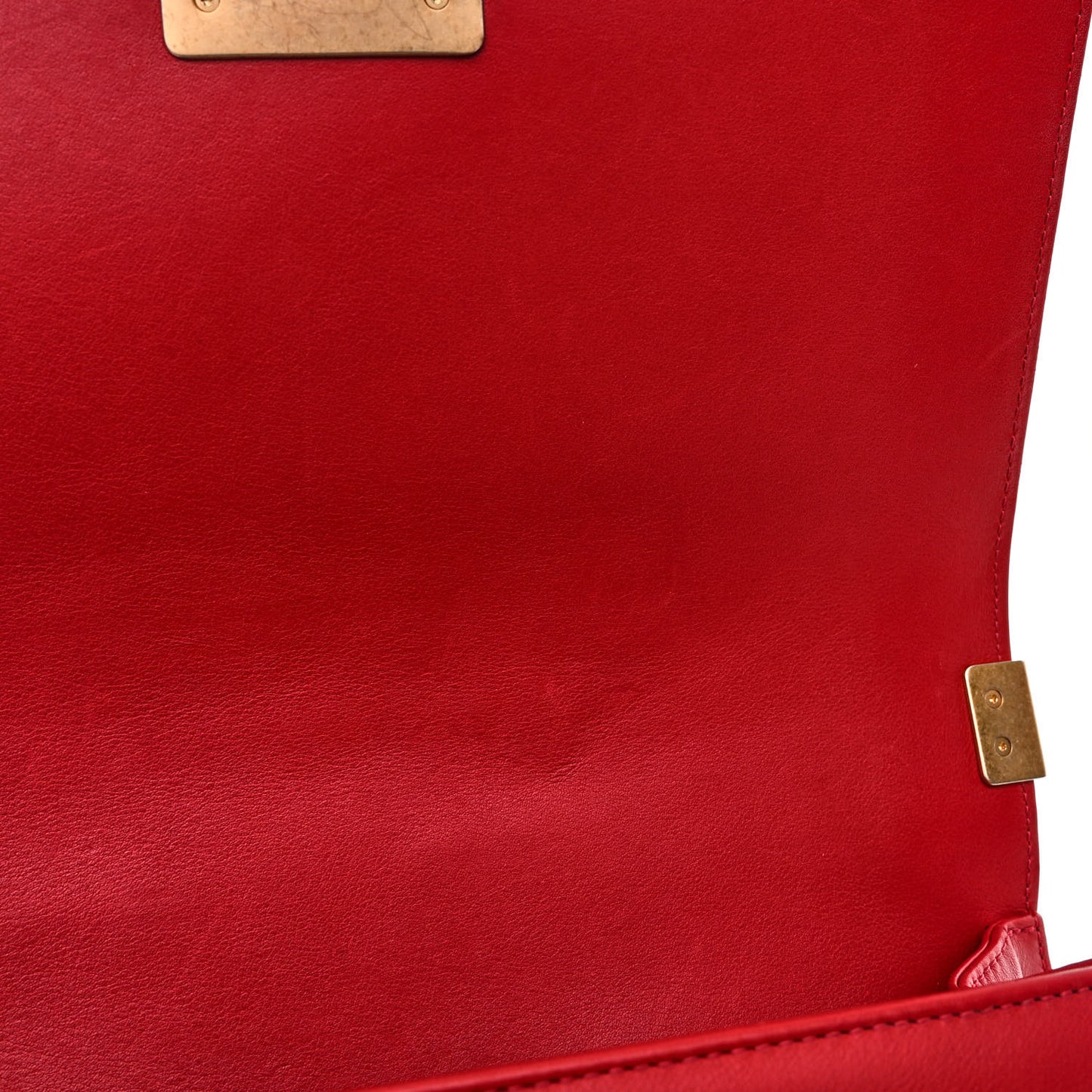 Calfskin Medium Boy Logo Top Handle Flap Red