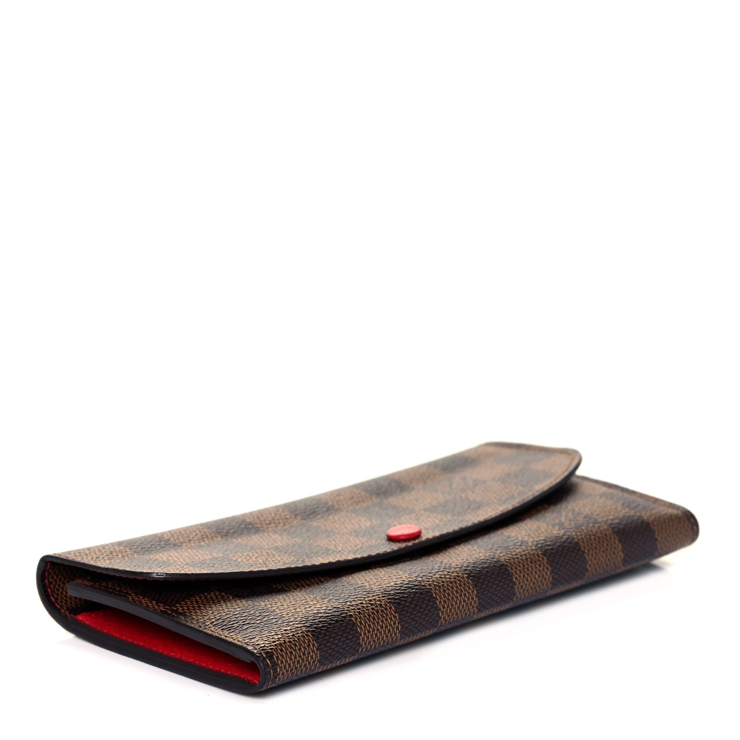 Louis Vuitton Damier Ebene Emilie Wallet Red 4 of 9