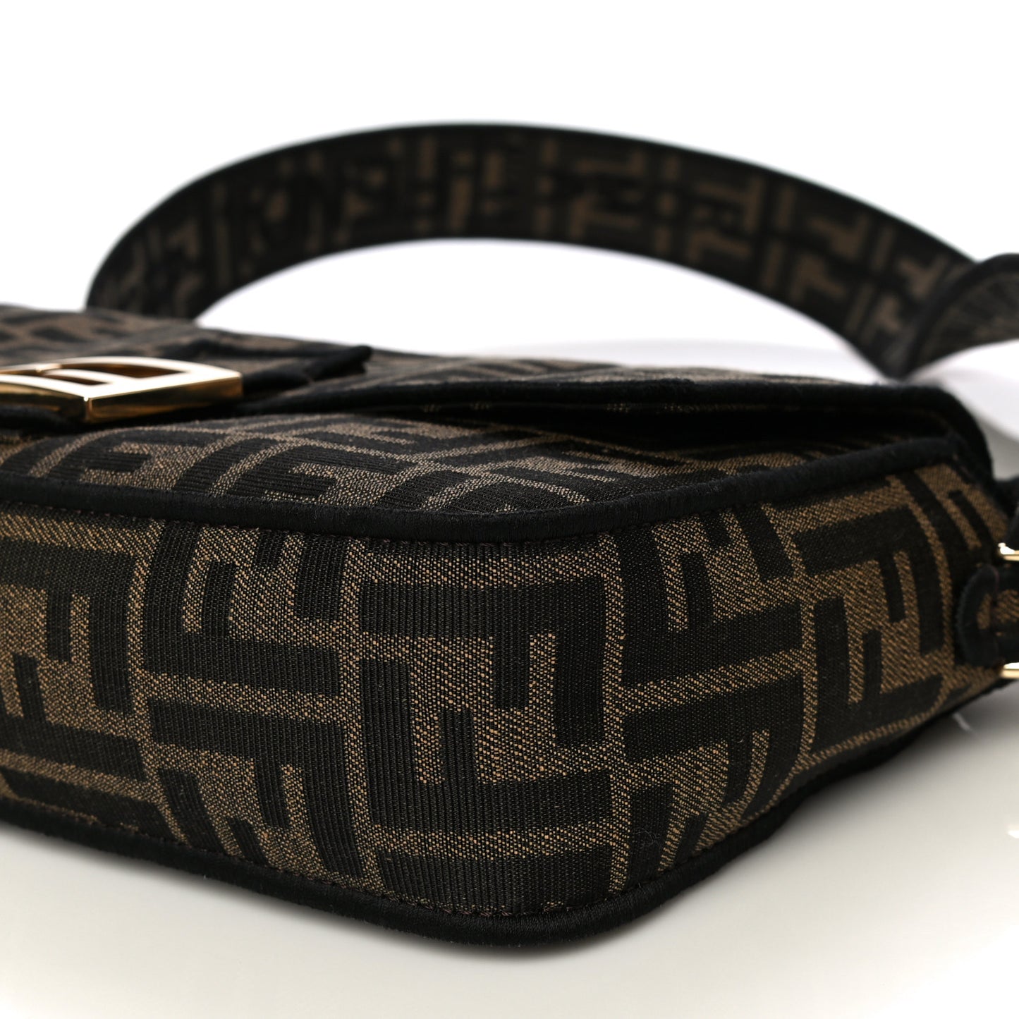Fabric Jacquard FF 1974 Medium Baguette Tobacco Moro Black