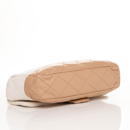 Chanel Lambskin Quilted Medium Flap Beige White 4 of 9