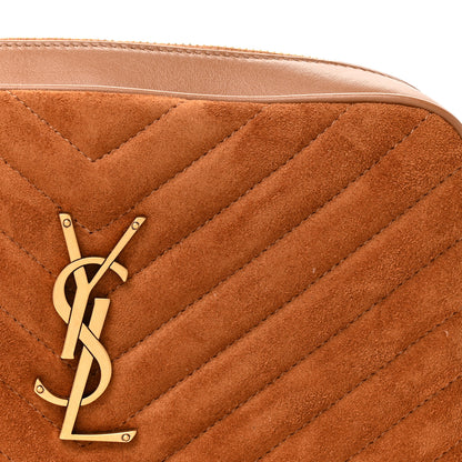 Saint Laurent Suede Matelasse Monogram Lou Camera Bag Cinnamon 8 of 10