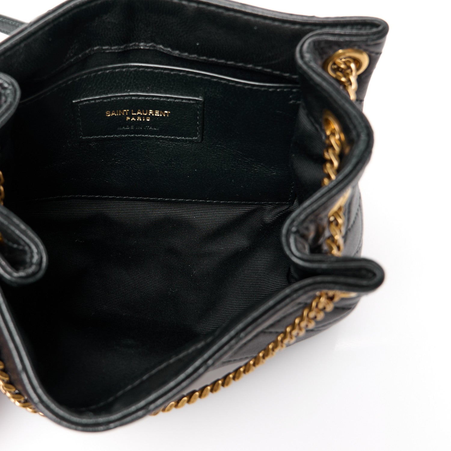 Saint Laurent Lambskin Quilted Monogram Mini Nolita Black 5 of 10