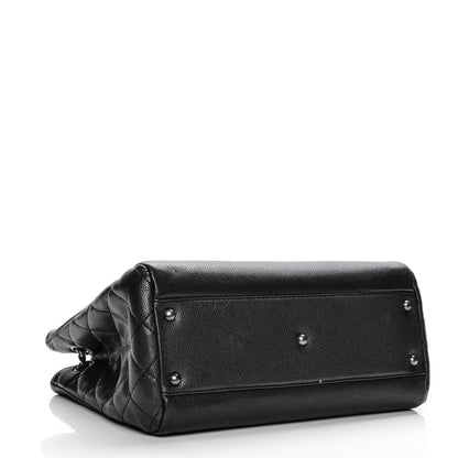 Chanel Metallic Grained Calfskin Woven Chain Shopping Bag Black 4 of 7