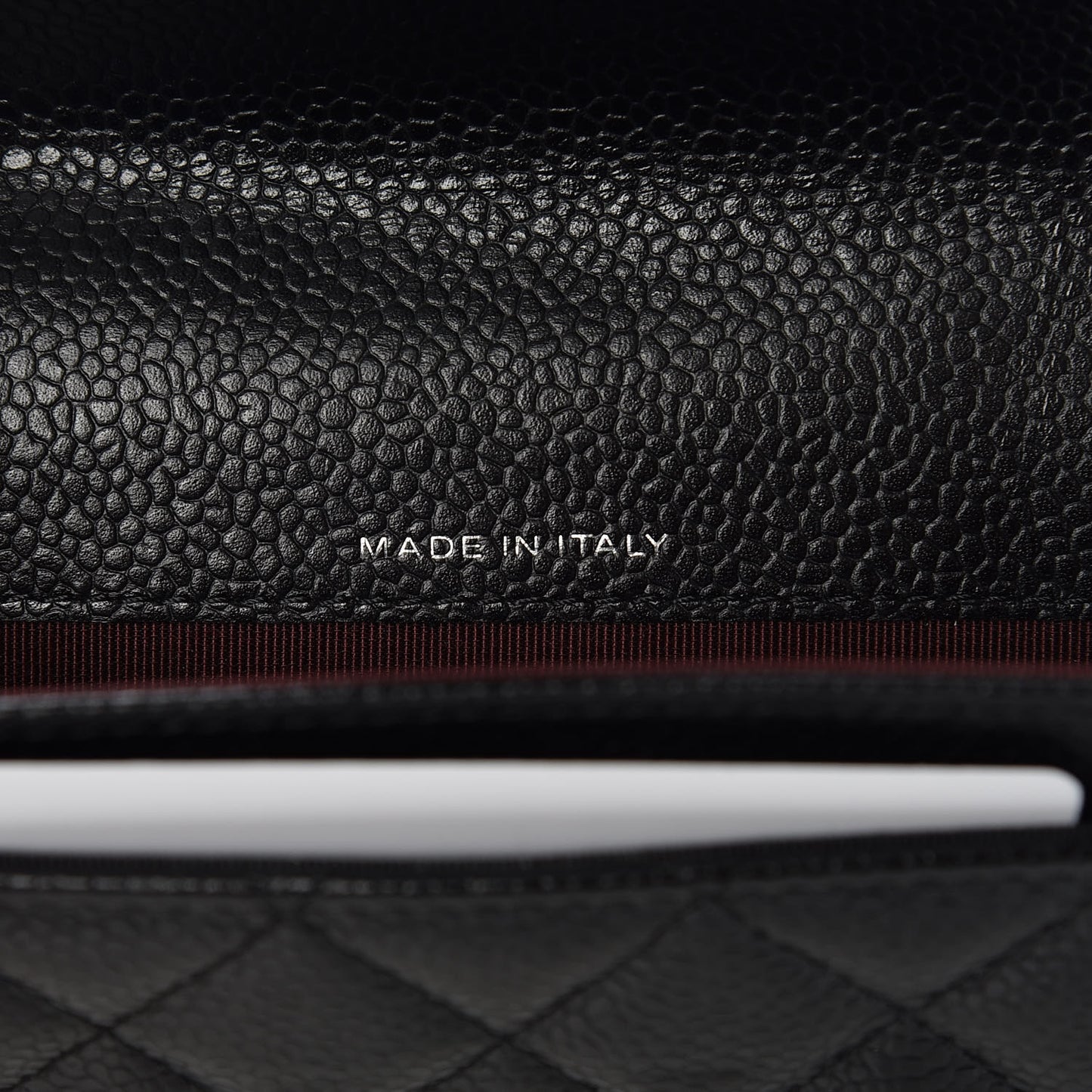 Caviar Quilted Flap Card Holder Black