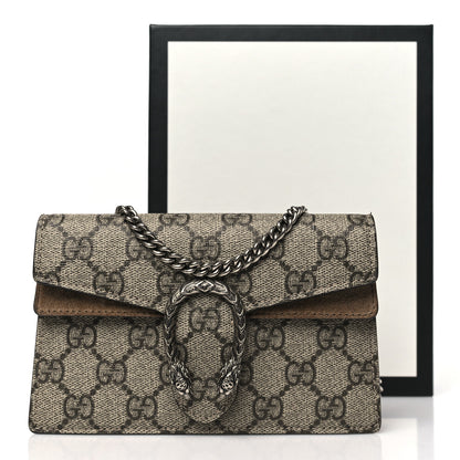 Gucci GG Supreme Monogram Super Mini Dionysus Shoulder Bag Taupe 10 of 10