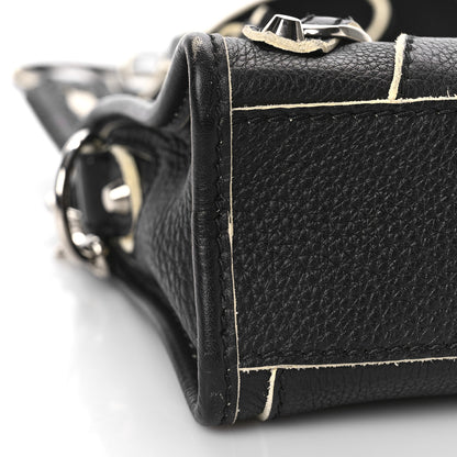 Balenciaga Supple Grained Calfskin Classic Silver Hardware Highlight Mini City Black 8 of 9
