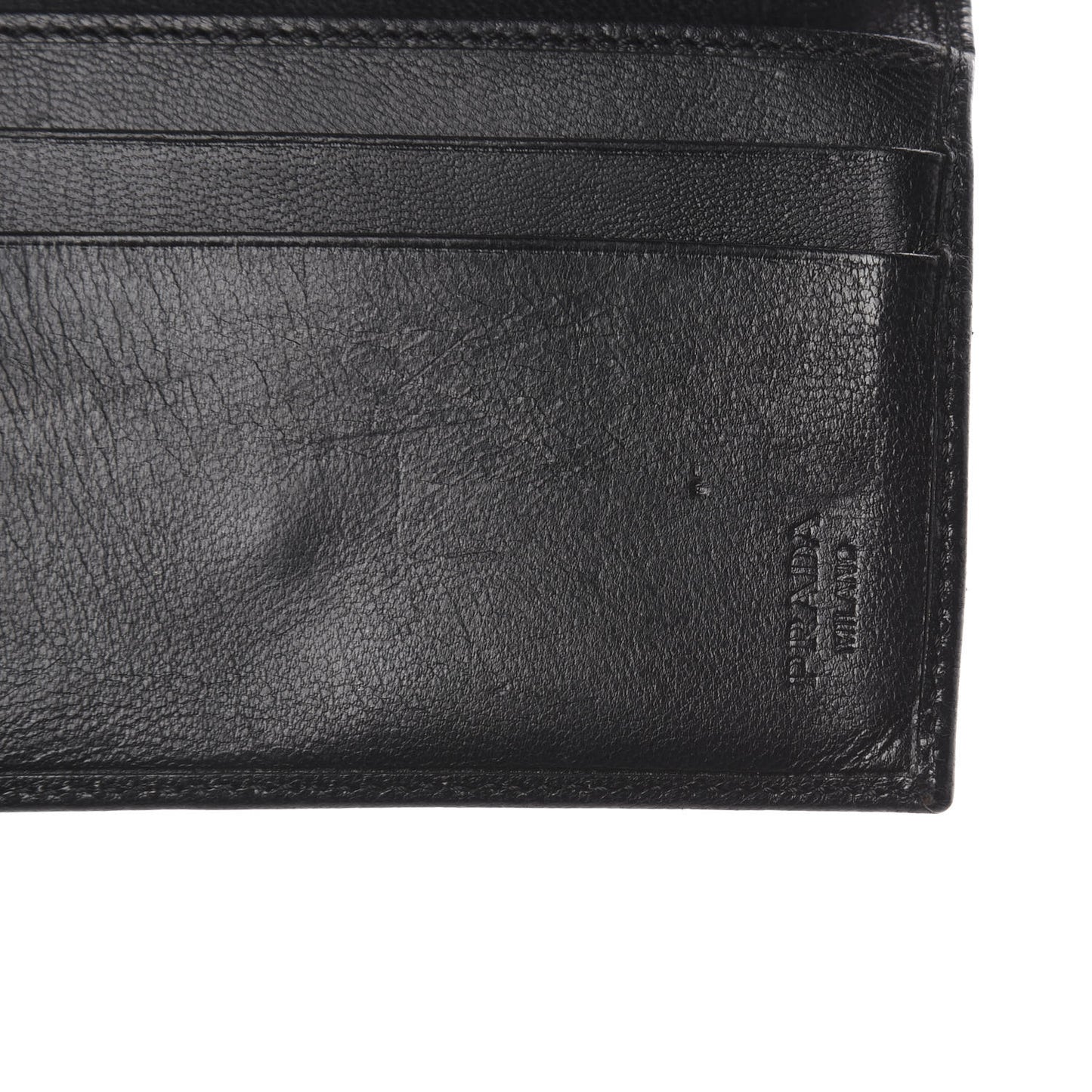Goatskin Flap Wallet Black
