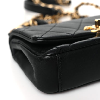 Chanel Shiny Lambskin Small Chain Is More Flap Black 9 of 10