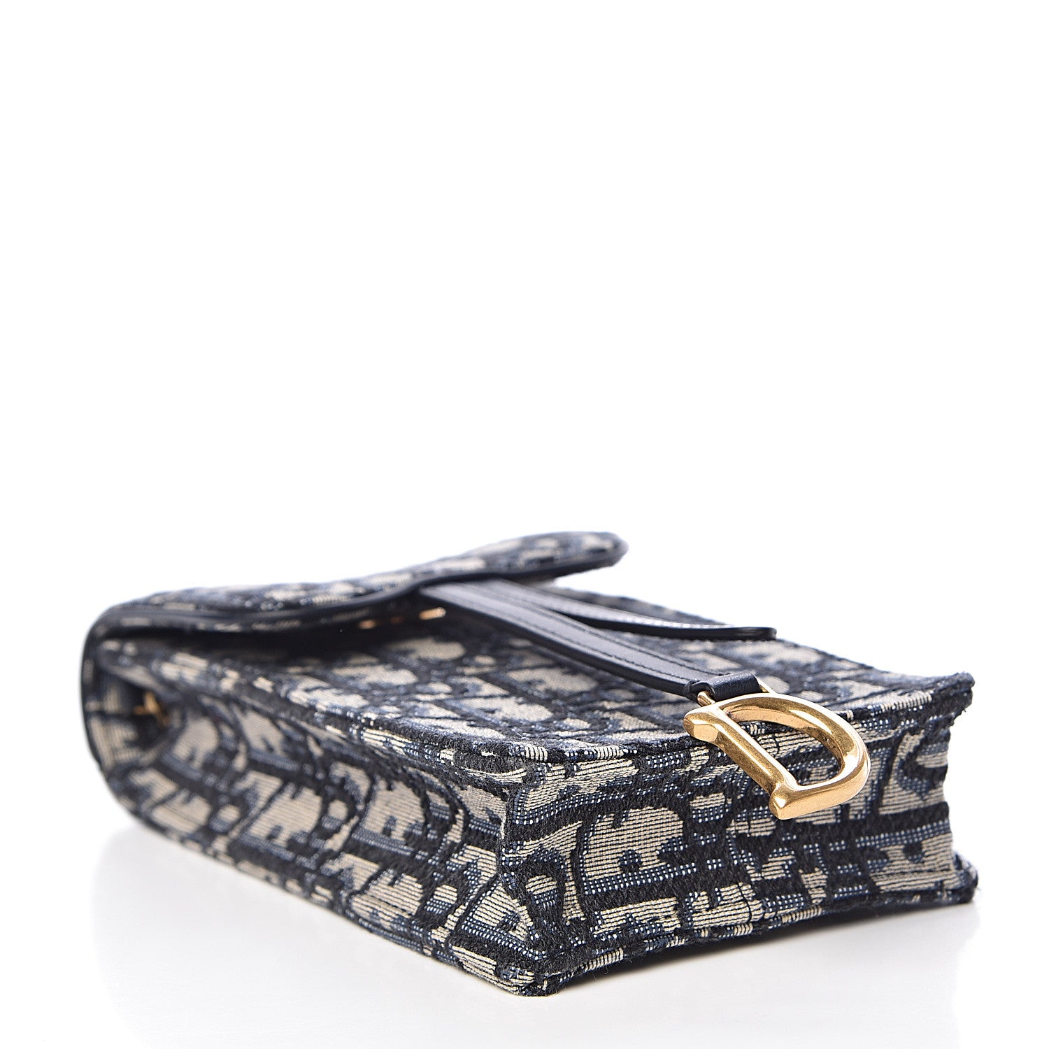 Christian Dior Oblique Saddle Clutch Chain Blue 4 of 10