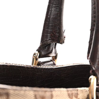 Gucci Monogram Medium Hasler Tote Dark Brown 11 of 14