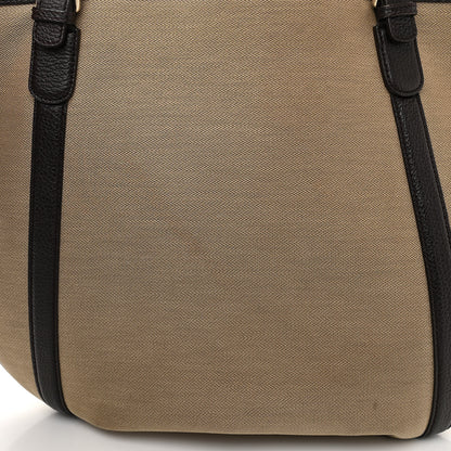 Gucci Canvas Britt Tote Dark Brown 18 of 22