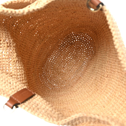 Loewe Raffia Mini Slit Tote Bag Natural Tan 5 of 9