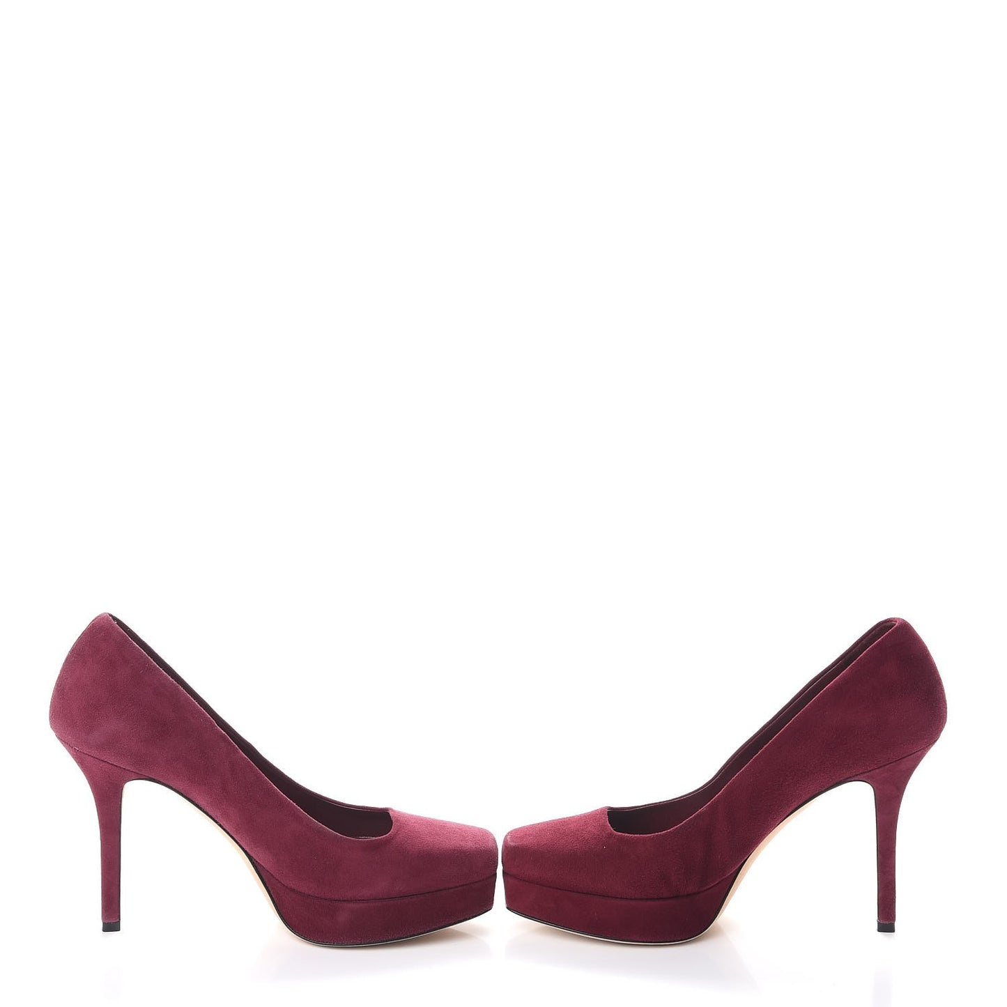 Suede Platform Pumps 36.5 Burgundy