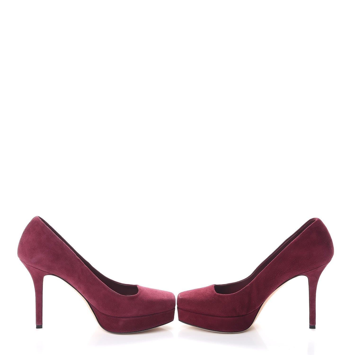 Gucci Suede Platform Pumps 36.5 Burgundy 5 of 11