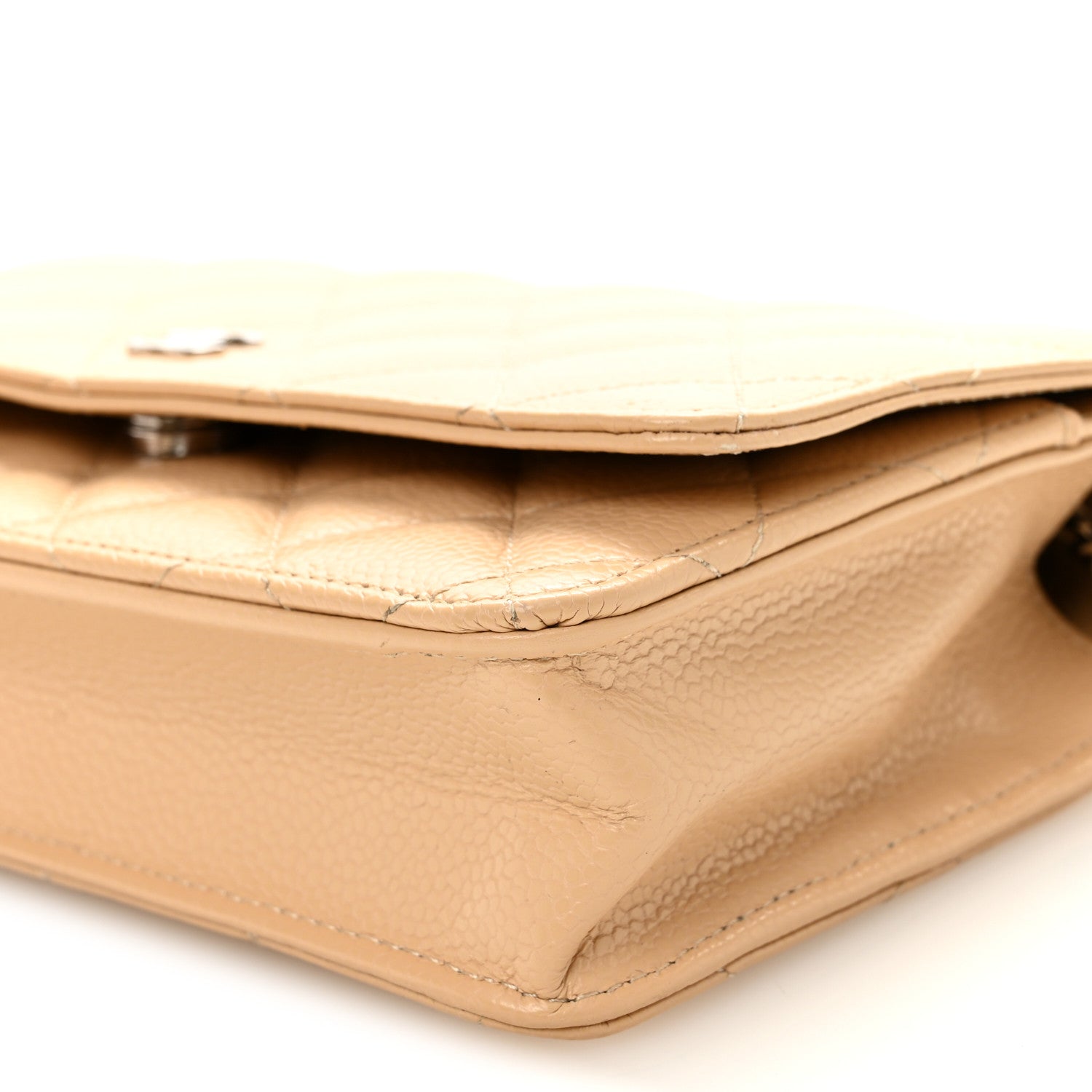 Chanel Caviar Quilted Wallet on Chain WOC Beige 11 of 11