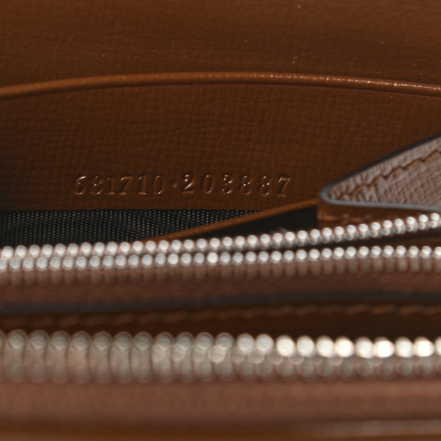 Balenciaga X GUCCI GG Monogram Azalea Calfskin Neo Classic Zip Around Wallet Beige Ebony Brown Sugar 6 of 7