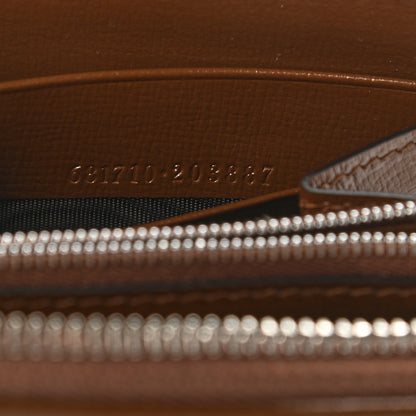 Balenciaga X GUCCI GG Monogram Azalea Calfskin Neo Classic Zip Around Wallet Beige Ebony Brown Sugar 12 of 14