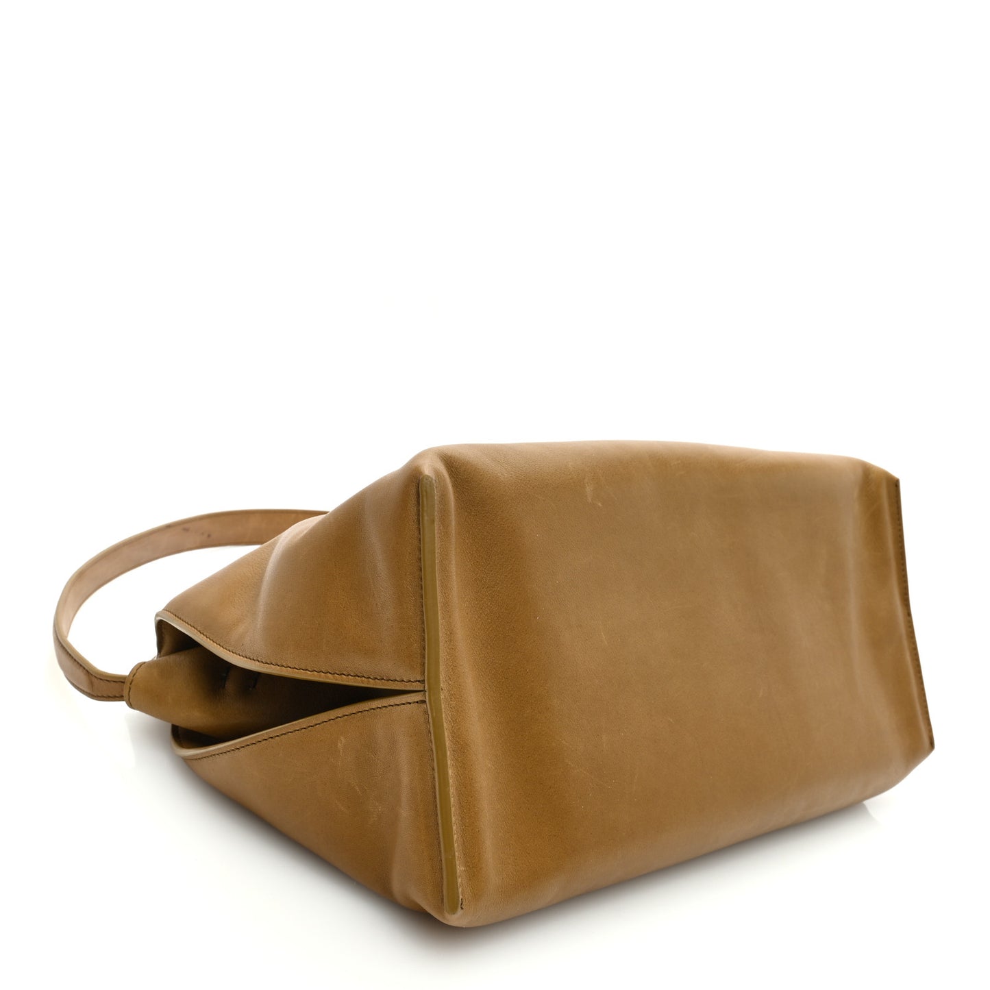 Saddle Calfskin Sienna Shoulder Bag Muschio
