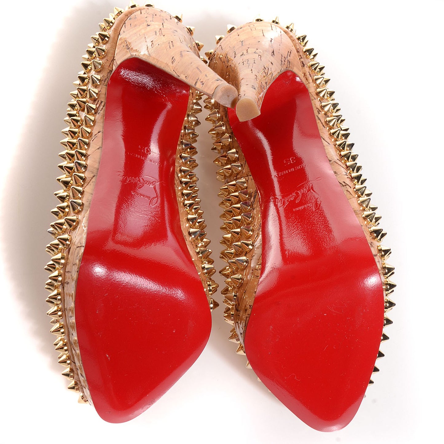 Cork Alti Spikes 160 Pumps 35 Natural Gold