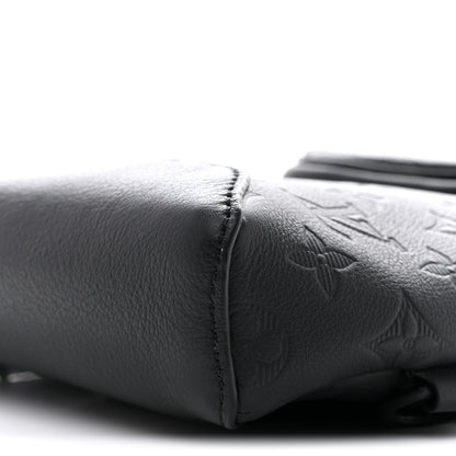 Louis Vuitton Calfskin Shadow Monogram Duo Slingbag Black 9 of 9