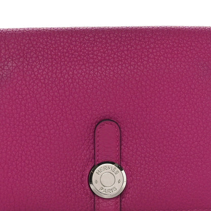 Hermes Togo Dogon Compact Wallet Rose Pourpre 5 of 9