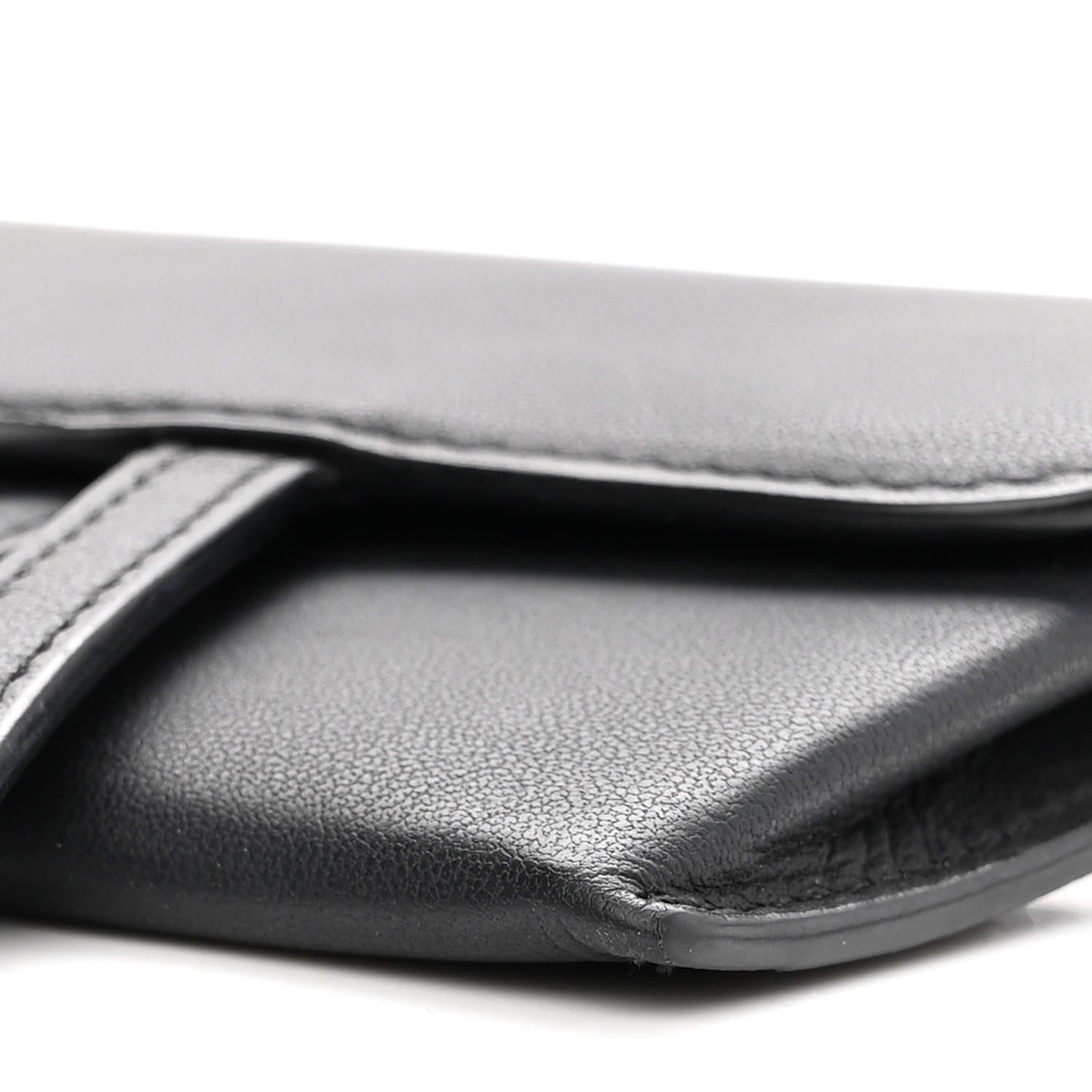 Christian Dior Ultra Matte Calfskin Nano Saddle Chain Pouch Black 10 of 11