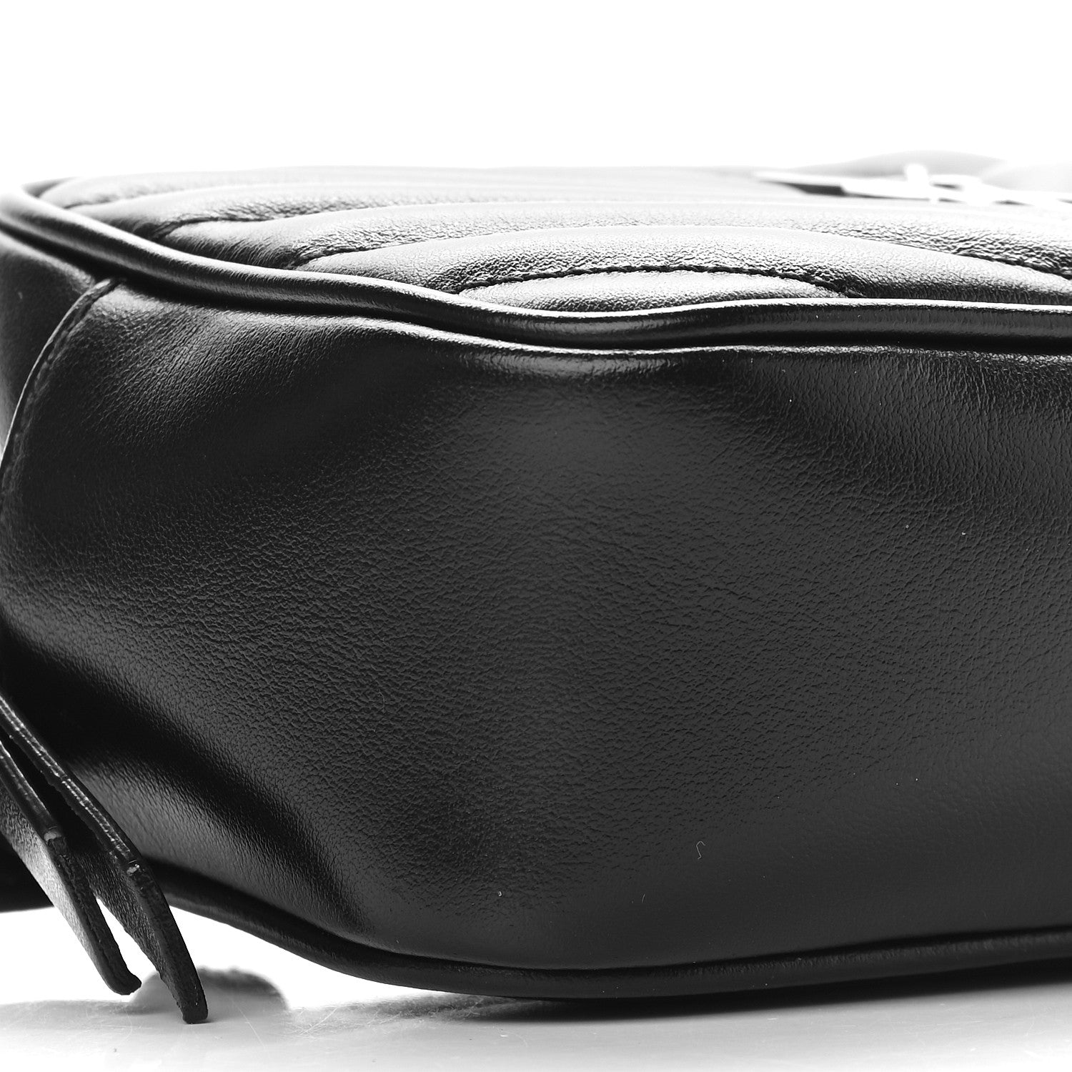 Saint Laurent Calfskin Matelasse Monogram Lou Belt Bag Black 8 of 9