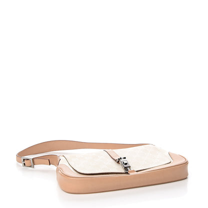 Gucci Monogram Small Jackie O Hobo White Brown 4 of 13