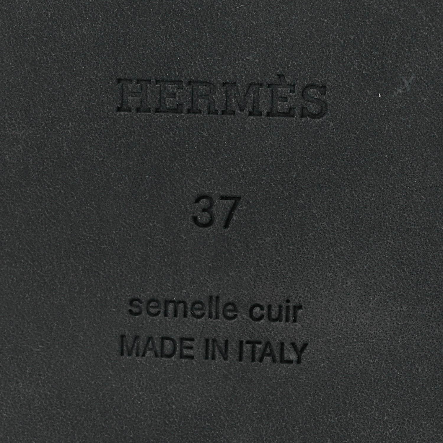 Hermes Box Calfskin Oran Sandals 37 Black 8 of 12