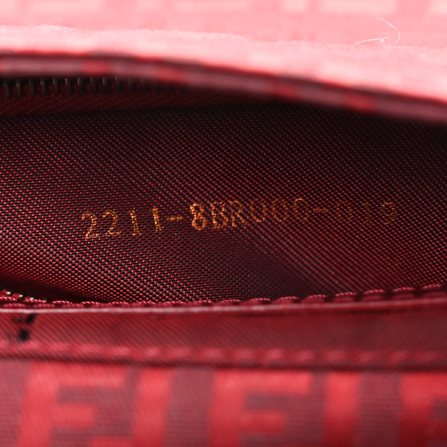 Fendi Zucchino Baguette Rosso 7 of 10