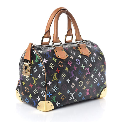 Louis Vuitton Monogram Multicolor Speedy 30 Black 3 of 9