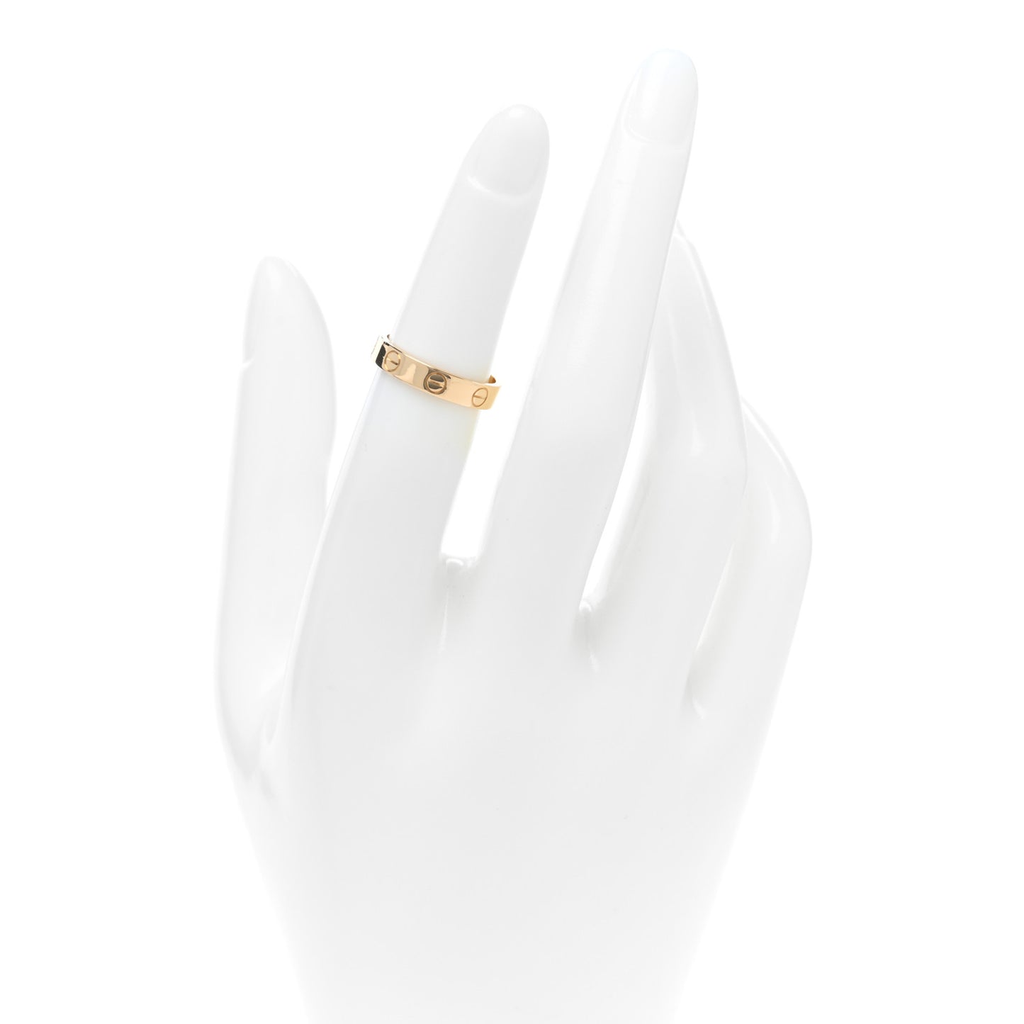 18K Yellow Gold 3.5mm LOVE Wedding Band Ring 49 4.75