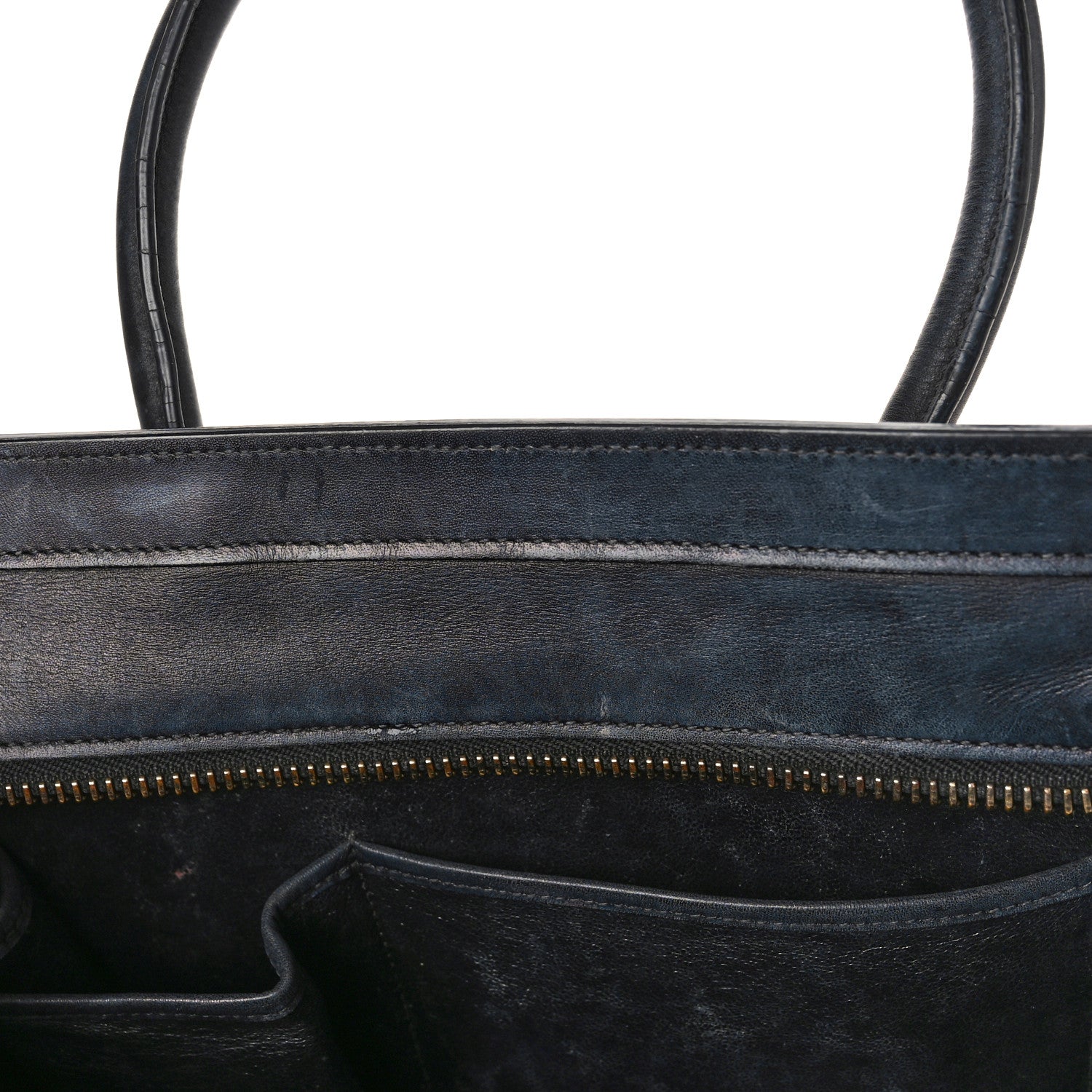 Celine Canvas Smooth Calfskin Micro Tri-Color Luggage Royal 9 of 15